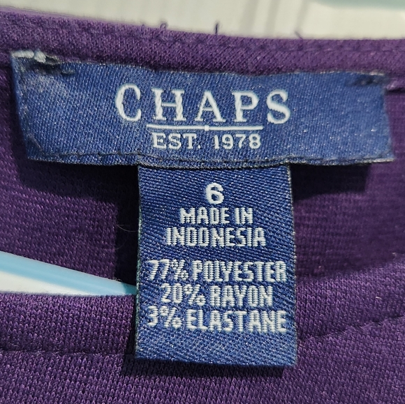 Chaps Purple Dress, Size 6 - Picture 3 of 3